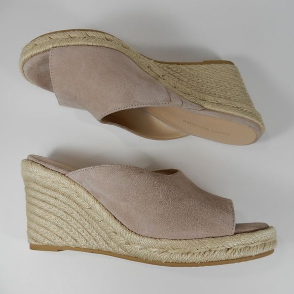 Stuart Weitzman Wonda Espadrille Wedge Mule SANDALS Size 6.5 Dolce Suede NEW - Picture 11 of 16